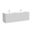 Тумба подвесная SANCOS Сноб Р (Snob R) 70x45x50 c двумя ящиками оснащенными доводчиками, Белый матовый (Bianco), арт.SNR70W
