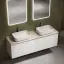 Тумба подвесная SANCOS Сноб Р (Snob R) 70x45x50 c двумя ящиками оснащенными доводчиками, Белый матовый (Bianco), арт.SNR70W