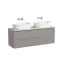 Тумба подвесная SANCOS Сноб Р (Snob R) 60x45x50 c двумя ящиками оснащенными доводчиками, Пыльная роза (Doha Soft), арт.SNR60SM