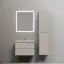 Тумба подвесная SANCOS Сноб Р (Snob R) 60x45x50 c двумя ящиками оснащенными доводчиками, темный антрацит матовый, арт.SNR60MDH