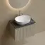 Тумба подвесная SANCOS Сноб Р (Snob R) 60x45x50 c двумя ящиками оснащенными доводчиками, темный антрацит матовый, арт.SNR60MDH
