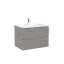 Тумба подвесная SANCOS Сноб Р (Snob R) 60x45x50 c двумя ящиками оснащенными доводчиками, Пыльная роза (Doha Soft), арт.SNR60SM