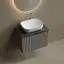 Тумба подвесная SANCOS Сноб Р (Snob R) 60x45x50 c двумя ящиками оснащенными доводчиками, Пыльная роза (Doha Soft), арт.SNR60SM