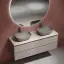 Тумба подвесная SANCOS Сноб Р (Snob R) 60x45x50 c двумя ящиками оснащенными доводчиками, Пыльная роза (Doha Soft), арт.SNR60SM