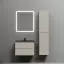 Тумба подвесная SANCOS Сноб Р (Snob R) 60x45x50 c двумя ящиками оснащенными доводчиками, темный антрацит матовый, арт.SNR60MDH