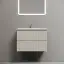 Тумба подвесная SANCOS Сноб Р (Snob R) 60x45x50 c двумя ящиками оснащенными доводчиками, темный антрацит матовый, арт.SNR60MDH