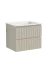 Тумба подвесная SANCOS Сноб Р (Snob R) 120x45x50 c двумя ящиками оснащенными доводчиками, Пыльная роза (Doha Soft), арт.SNR120SM