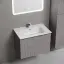 Тумба подвесная SANCOS Сноб Р (Snob R) 60x45x50 c двумя ящиками оснащенными доводчиками, Пыльная роза (Doha Soft), арт.SNR60SM