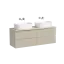 Тумба подвесная SANCOS Сноб Р (Snob R) 60x45x50 c двумя ящиками оснащенными доводчиками, темный антрацит матовый, арт.SNR60MDH