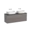 Тумба подвесная SANCOS Сноб Р (Snob R) 60x45x50 c двумя ящиками оснащенными доводчиками, Пыльная роза (Doha Soft), арт.SNR60SM