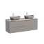Тумба подвесная SANCOS Сноб Р (Snob R) 60x45x50 c двумя ящиками оснащенными доводчиками, Пыльная роза (Doha Soft), арт.SNR60SM