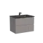 Тумба подвесная SANCOS Сноб Р (Snob R) 60x45x50 c двумя ящиками оснащенными доводчиками, Пыльная роза (Doha Soft), арт.SNR60SM