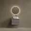 Тумба подвесная SANCOS Сноб Р (Snob R) 60x45x50 c двумя ящиками оснащенными доводчиками, Пыльная роза (Doha Soft), арт.SNR60SM
