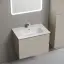 Тумба подвесная SANCOS Сноб Р (Snob R) 60x45x50 c двумя ящиками оснащенными доводчиками, темный антрацит матовый, арт.SNR60MDH