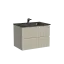 Тумба подвесная SANCOS Сноб Р (Snob R) 60x45x50 c двумя ящиками оснащенными доводчиками, темный антрацит матовый, арт.SNR60MDH