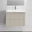 Тумба подвесная SANCOS Сноб Р (Snob R) 60x45x50 c двумя ящиками оснащенными доводчиками, темный антрацит матовый, арт.SNR60MDH