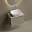 Тумба подвесная SANCOS Сноб Р (Snob R) 60x45x50 c двумя ящиками оснащенными доводчиками, темный антрацит матовый, арт.SNR60MDH