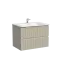 Тумба подвесная SANCOS Сноб Р (Snob R) 60x45x50 c двумя ящиками оснащенными доводчиками, темный антрацит матовый, арт.SNR60MDH