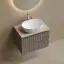Тумба подвесная SANCOS Сноб Р (Snob R) 60x45x50 c двумя ящиками оснащенными доводчиками, Пыльная роза (Doha Soft), арт.SNR60SM
