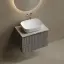Тумба подвесная SANCOS Сноб Р (Snob R) 60x45x50 c двумя ящиками оснащенными доводчиками, Пыльная роза (Doha Soft), арт.SNR60SM