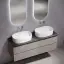 Тумба подвесная SANCOS Сноб Р (Snob R) 60x45x50 c двумя ящиками оснащенными доводчиками, Пыльная роза (Doha Soft), арт.SNR60SM