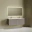 Тумба подвесная SANCOS Сноб Р (Snob R) 60x45x50 c двумя ящиками оснащенными доводчиками, Пыльная роза (Doha Soft), арт.SNR60SM