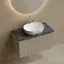 Тумба подвесная SANCOS Сноб Р (Snob R) 80x45x50 c двумя ящиками оснащенными доводчиками, Бежевый матовый (Beige Soft), арт.SNR80CE