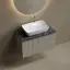 Тумба подвесная SANCOS Сноб Р (Snob R) 80x45x50 c двумя ящиками оснащенными доводчиками, Бежевый матовый (Beige Soft), арт.SNR80CE