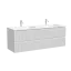 Тумба подвесная SANCOS Сноб Р (Snob R) 60x45x50 c двумя ящиками оснащенными доводчиками, Белый матовый (Bianco), арт.SNR60W