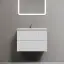 Тумба подвесная SANCOS Сноб Р (Snob R) 60x45x50 c двумя ящиками оснащенными доводчиками, Белый матовый (Bianco), арт.SNR60W