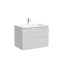 Тумба подвесная SANCOS Сноб Р (Snob R) 60x45x50 c двумя ящиками оснащенными доводчиками, Белый матовый (Bianco), арт.SNR60W