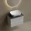 Тумба подвесная SANCOS Сноб Р (Snob R) 60x45x50 c двумя ящиками оснащенными доводчиками, Белый матовый (Bianco), арт.SNR60W
