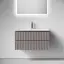 Тумба подвесная SANCOS Сноб Р (Snob R) 80x45x50 c двумя ящиками оснащенными доводчиками, темный антрацит матовый, арт.SNR80MDH