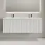 Тумба подвесная SANCOS Сноб Р (Snob R) 60x45x50 c двумя ящиками оснащенными доводчиками, Белый матовый (Bianco), арт.SNR60W