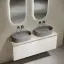 Тумба подвесная SANCOS Сноб Р (Snob R) 60x45x50 c двумя ящиками оснащенными доводчиками, Белый матовый (Bianco), арт.SNR60W