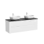 Тумба подвесная SANCOS Сноб Р (Snob R) 60x45x50 c двумя ящиками оснащенными доводчиками, Белый матовый (Bianco), арт.SNR60W