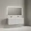 Тумба подвесная SANCOS Сноб Р (Snob R) 60x45x50 c двумя ящиками оснащенными доводчиками, Белый матовый (Bianco), арт.SNR60W