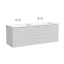 Тумба подвесная SANCOS Сноб Р (Snob R) 60x45x50 c двумя ящиками оснащенными доводчиками, Белый матовый (Bianco), арт.SNR60W