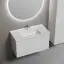 Тумба подвесная SANCOS Сноб Р (Snob R) 80x45x50 c двумя ящиками оснащенными доводчиками, Пыльная роза (Doha Soft), арт.SNR80SM