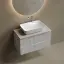 Тумба подвесная SANCOS Сноб Р (Snob R) 80x45x50 c двумя ящиками оснащенными доводчиками, Пыльная роза (Doha Soft), арт.SNR80SM