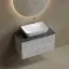 Тумба подвесная SANCOS Сноб Р (Snob R) 80x45x50 c двумя ящиками оснащенными доводчиками, Пыльная роза (Doha Soft), арт.SNR80SM