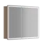 Зеркальный шкаф для ванной комнаты SANCOS Блик (Mirror) 100x15x75 с LED подсветкой, цвет Дуб галифакс натуральный, арт. MI100EG