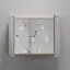 Зеркальный шкаф для ванной комнаты SANCOS Блик (Mirror) 100x15x75 с LED подсветкой, цвет Дуб галифакс натуральный, арт. MI100EG