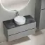 Тумба подвесная SANCOS Фолк (Folk) 100x45x50 c двумя ящиками оснащенными доводчиками, Мягкий серый (Ergraut soft), арт.FL100ES
