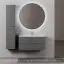 Тумба подвесная SANCOS Фолк (Folk) 100x45x50 c двумя ящиками оснащенными доводчиками, Темный серый (Grey soft), арт.FL100GS