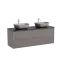 Столешница для ванной комнаты SANCOS 140х46 c отверстием под смеситель, цвет черное небо (black sky), арт.TT140A1X