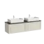 Столешница для ванной комнаты SANCOS 160х46 c отверстием под смеситель, цвет черное небо (black sky), арт.TT160A1X