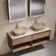 Столешница для ванной комнаты SANCOS 140х46 c отверстием под смеситель,  цвет креман (kreman), арт.TT140A2X