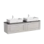 Столешница для ванной комнаты SANCOS 160х46 c отверстием под смеситель, цвет черное небо (black sky), арт.TT160A1X