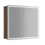 Зеркальный шкаф для ванной комнаты SANCOS Блик (Mirror) 100x15x75 с LED подсветкой, цвет Дуб чарльстон, арт. MI100ECH